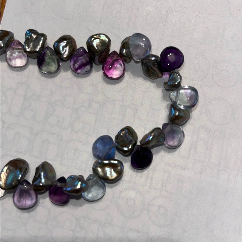 Honora natural freshwater pearl and gemstone strand - Picture 4 of 4
